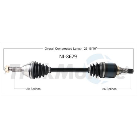 Surtrack Axle Cv Axle Shaft, Ni-8629 NI-8629